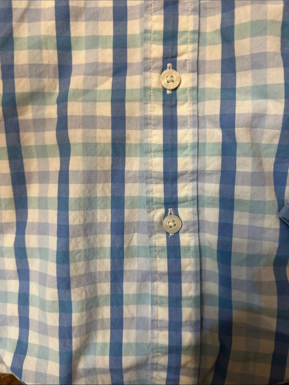 J. Crew Blue and White Plaid Button-Down Shirt